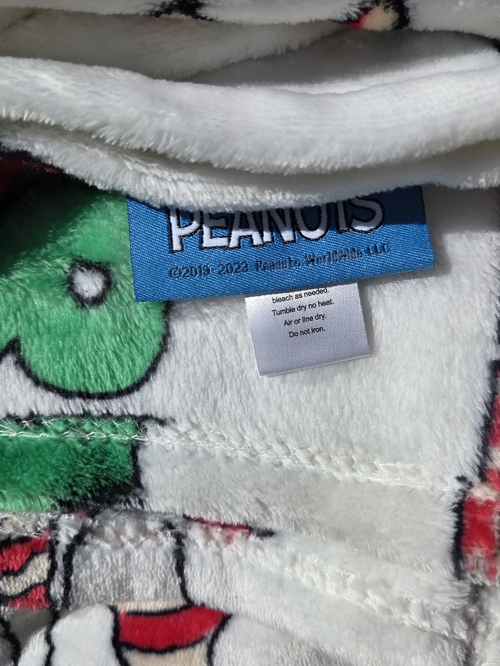 Berkshire Snoopy Holiday Plush Throw Blanket - White/Red/Green